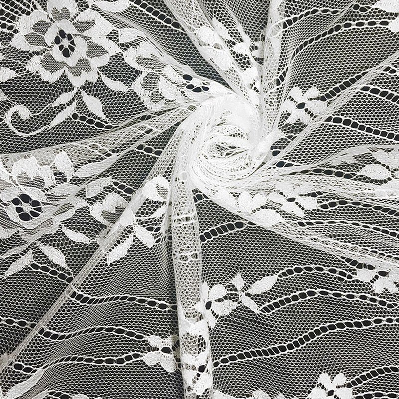 Lace Trim Stripe Wave Nylon Lace Fabric for Bridal Wholesale Supplier 4